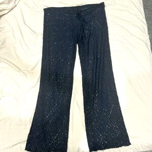 Black Lace Swim Coverup Pants